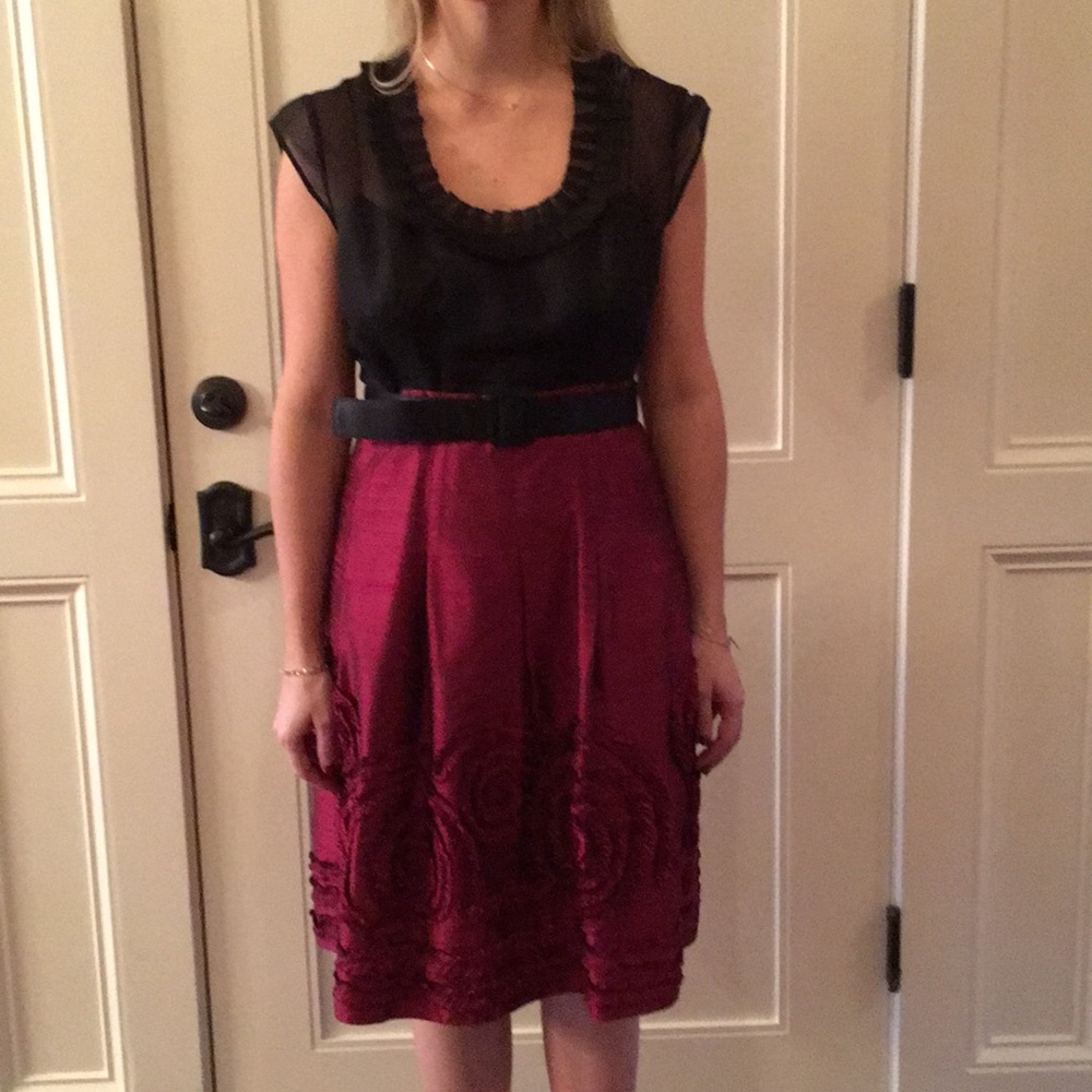Kay Unger silk belted formal dress size 10